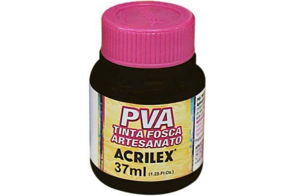 TINTA PVA FOSCA 37ML ACRILEX PRETO